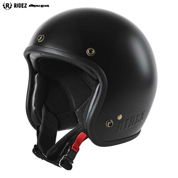 RIDEZ RIDEZ（ライズ） TQ BLACK 3サイズ ジェット ヘルメット TQ-BK