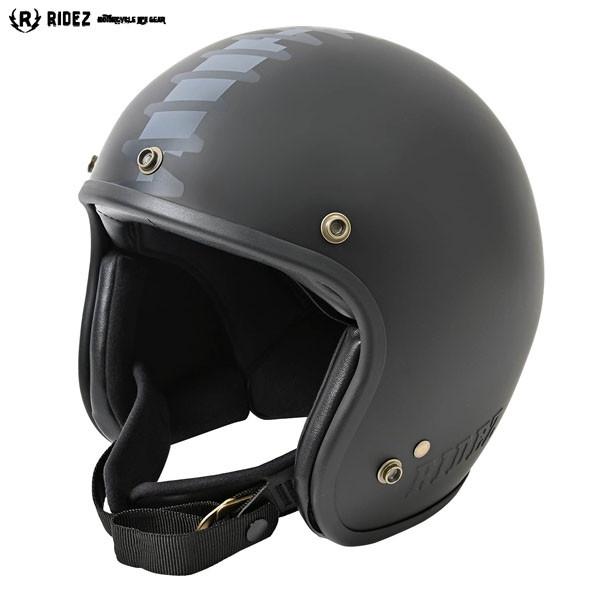 RIDEZジェットヘルメットL マットブラック TQ04 RIDEZ RIDEZ（ライズ） TQ SUS 3サイズ ジェット ヘルメット TQ04