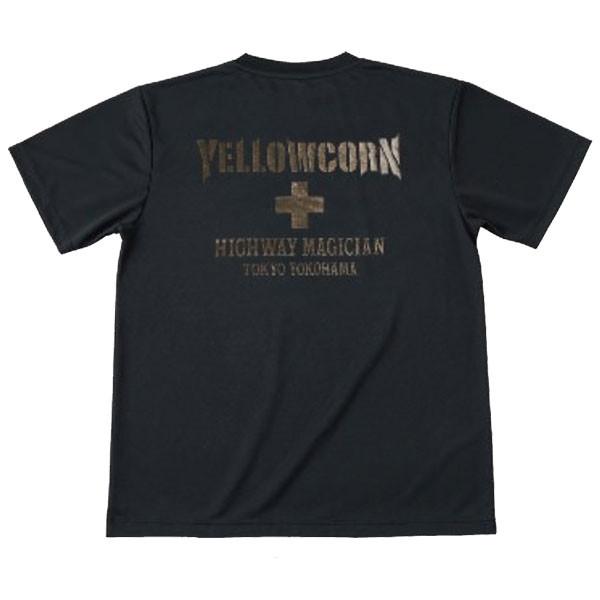 YELLOW CORN Tシャツ ブラック バイクウェア YeLLOW CORN（イエローコーン） YT-021 Tシャツ ブラック/ゴールド 春