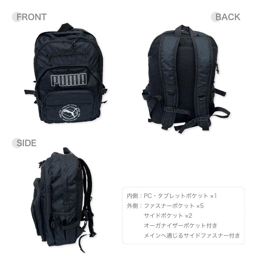PUMA（プーマ） リュック 大容量 ロゴプリント 2層リュック 高校生