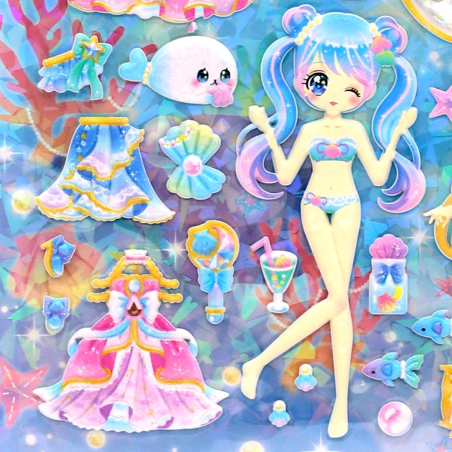 CRUX（クラックス） おでかけシール 小学生 女の子 シール台紙 着せ