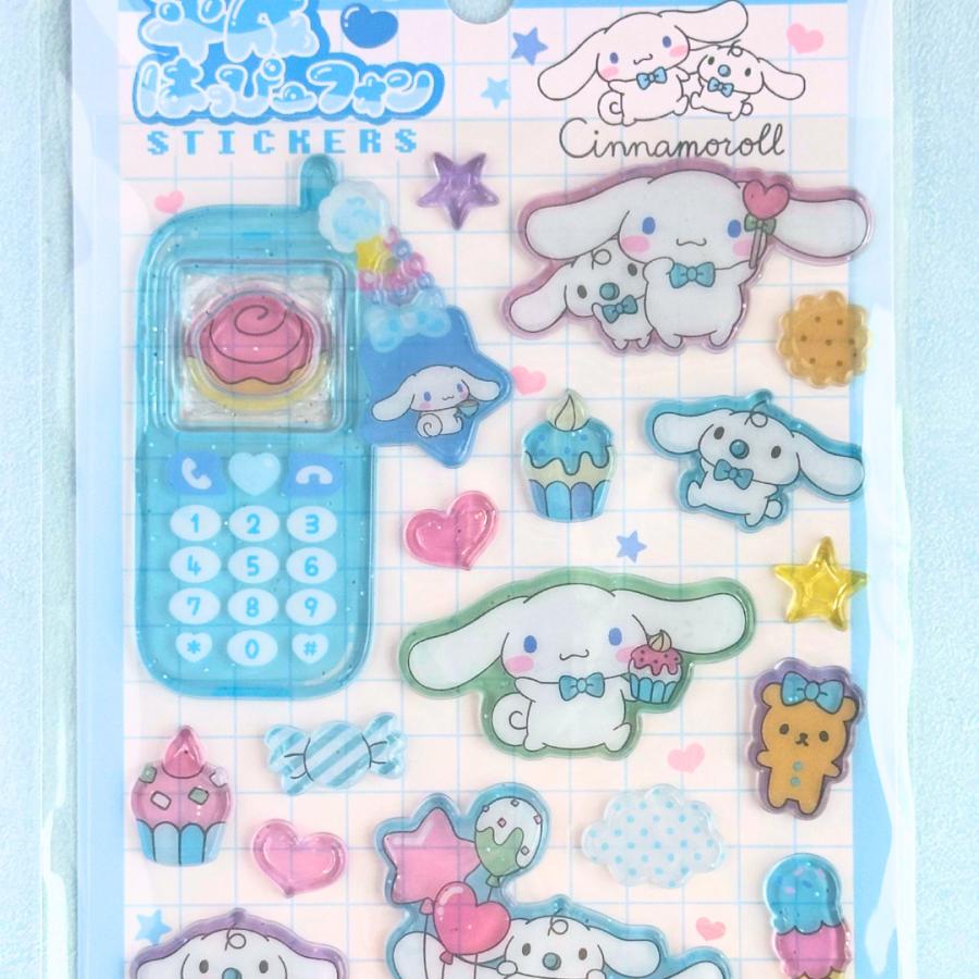 平成はっぴーフォン　6種　ぷっくりシール　3種　サンリオ みんな大好き💕サンリオキャラクターズの新しいシールが入荷♪ ⁡ その