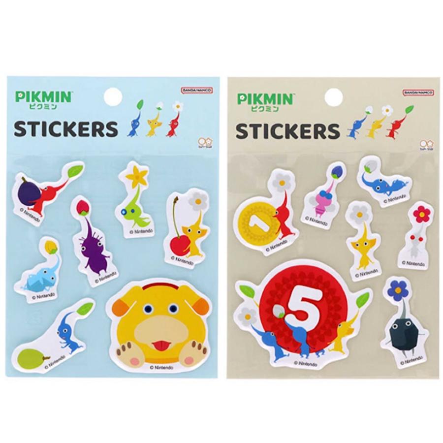 ピクミン ぷくぷくシール シール ステッカー ダイカット ぴくみん 青