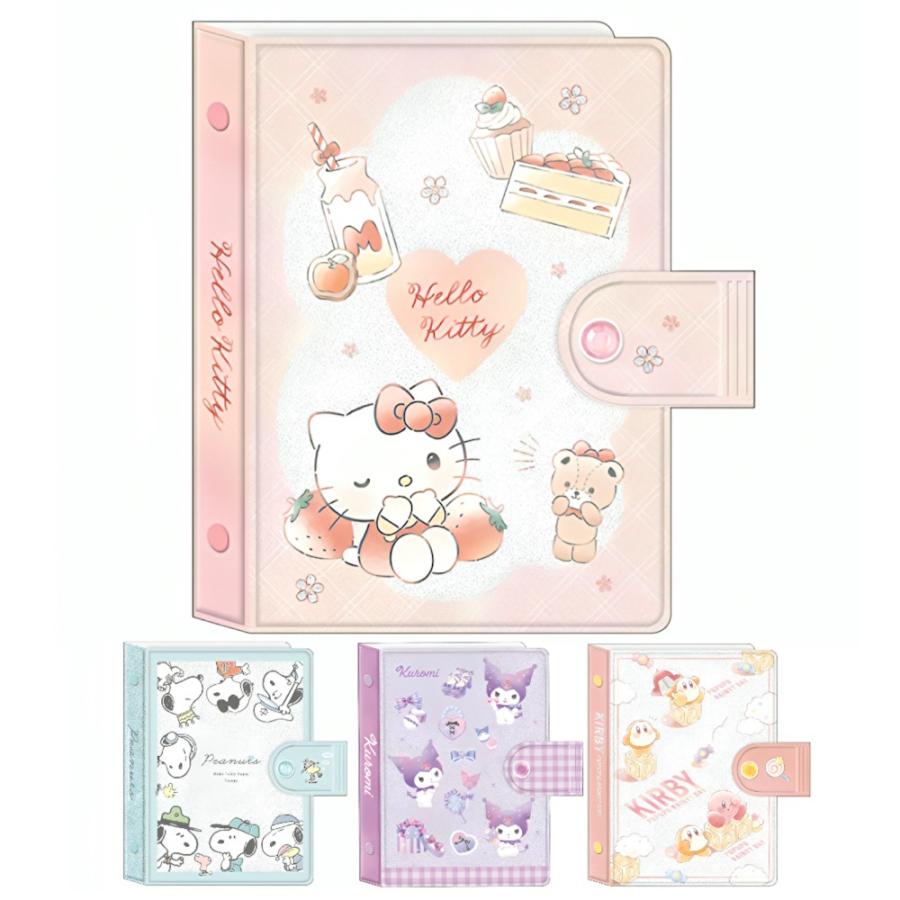 シール帳 シール手帳 シールバインダー キャラクター サンリオ 星のカービィ スヌーピー ハローキティ クロミ 小学生 女の子 シール台紙 シール ステッカー かわ | 