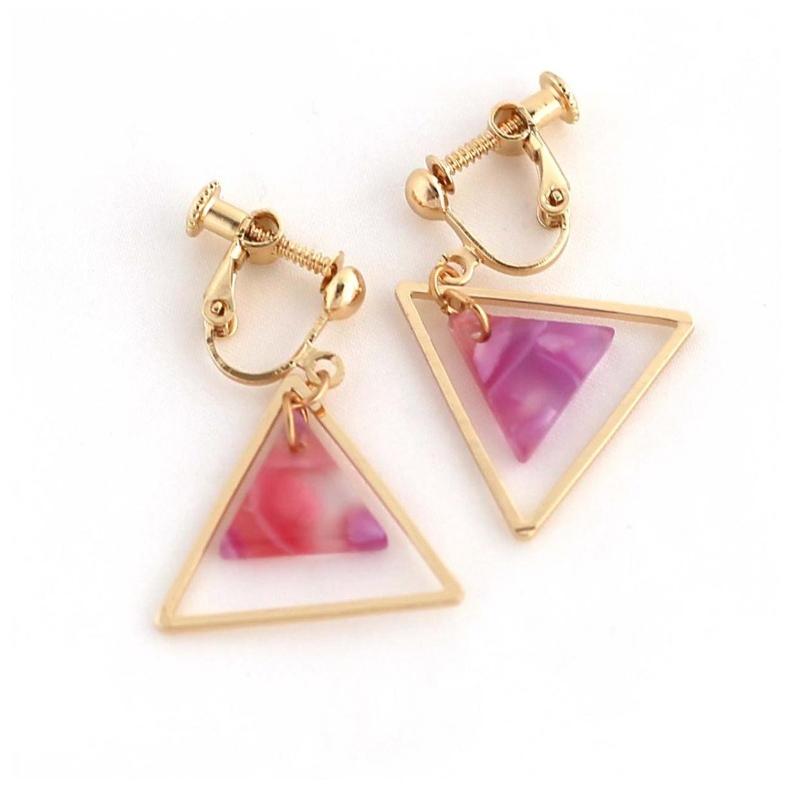 イヤリング かわいい 小学生 女の子 トライアングル イヤリング おしゃれ 低学年 高学年 中学生 アクセサリー ノンホール 女子 子供 誕生日 プレゼント ギフト | ブランド登録なし | 10