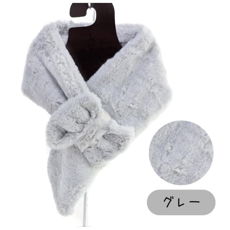 新品 未使用 yori もふもふリボンティペット 新品 yori ヨリ フェイクファー ティペット ブラック もふもふティ