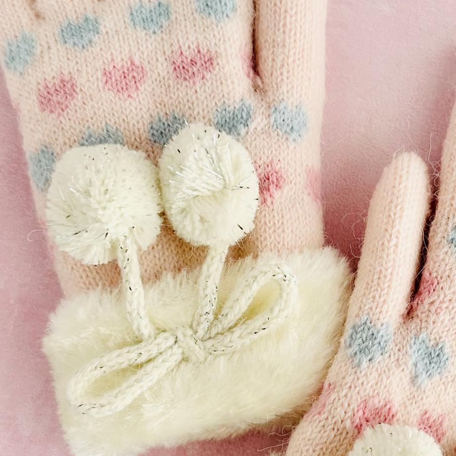 手袋 女の子 かわいい 小学生 高学年 裏起毛 てぶくろ 子供 こども 子ども 女子 通学 防寒 防寒具  誕生日 プレゼント ホワイトデー クリスマス |  | 06