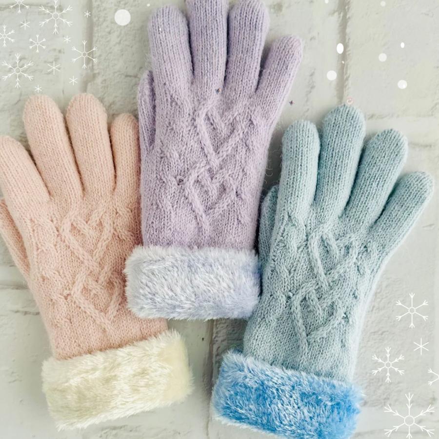 手袋 女の子 かわいい 小学生 高学年 裏起毛 てぶくろ 子供 こども 子ども 女子 通学 防寒 防寒具  誕生日 プレゼント ホワイトデー クリスマス | 