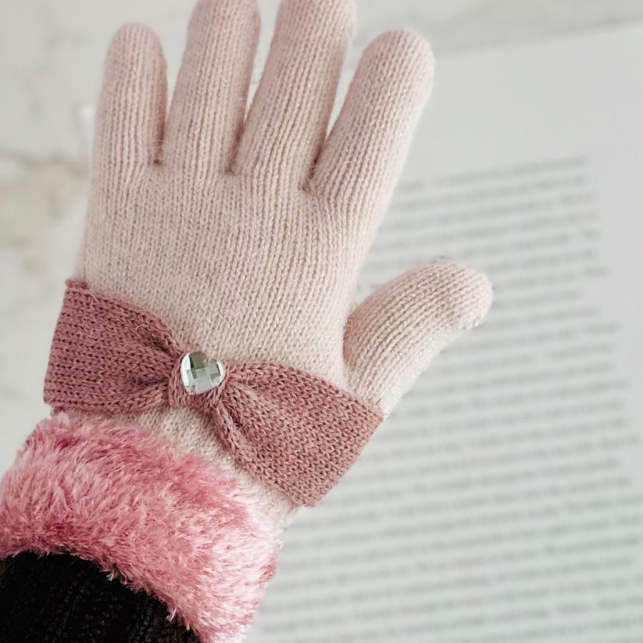 手袋 女の子 かわいい 小学生 高学年 裏起毛 てぶくろ 子供 こども 子ども 女子 通学 防寒 防寒具  誕生日 プレゼント ホワイトデー クリスマス |  | 03