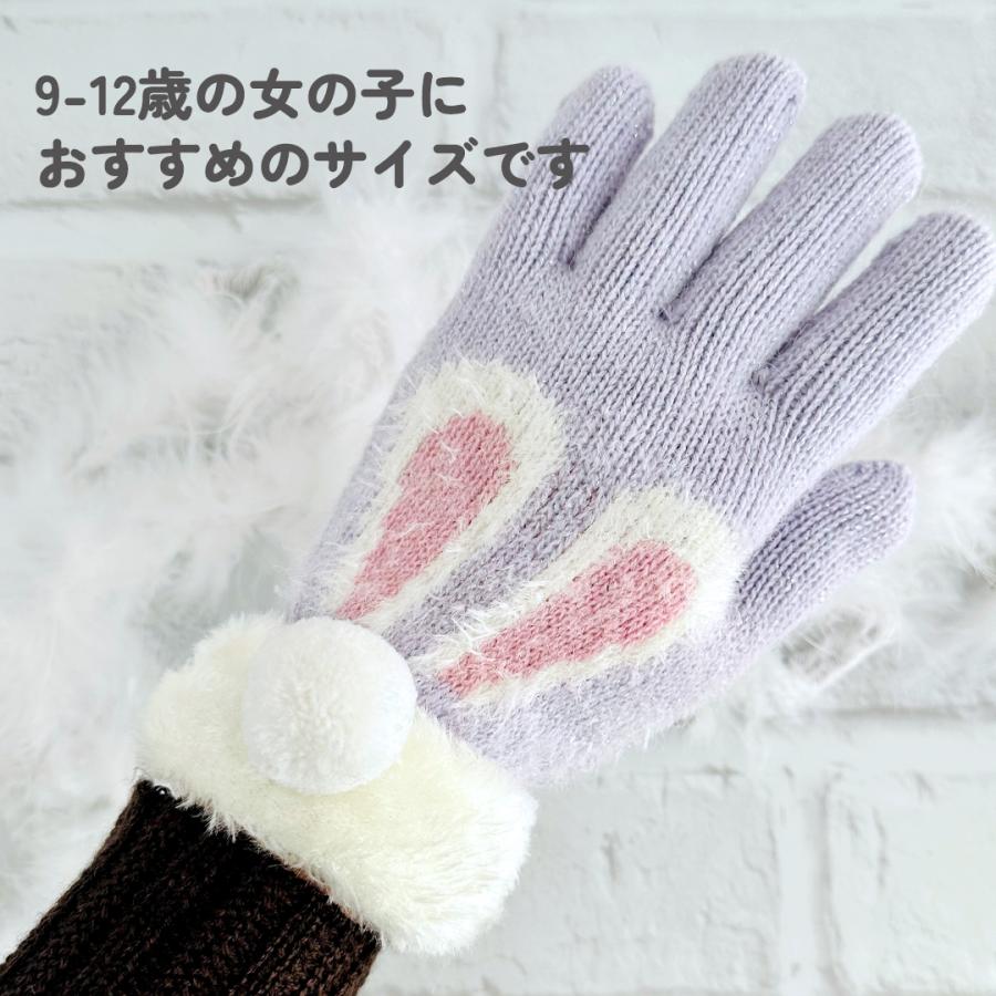 手袋 女の子 かわいい 小学生 高学年 裏起毛 てぶくろ 子供 こども 子ども 女子 通学 防寒 防寒具  誕生日 プレゼント ホワイトデー クリスマス |  | 02