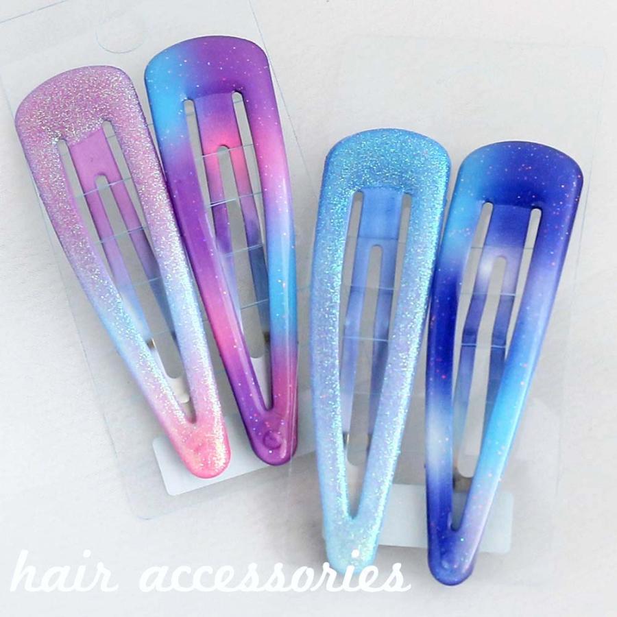 ヘアピン かわいい 女の子 ラメグラデ 7cm スリーピン アクセ おしゃれ グラデ 女子 子供 こども 誕生日 プレゼント 髪留め 髪飾り ピン 低学年 高学年 小学生 | ブランド登録なし | 01