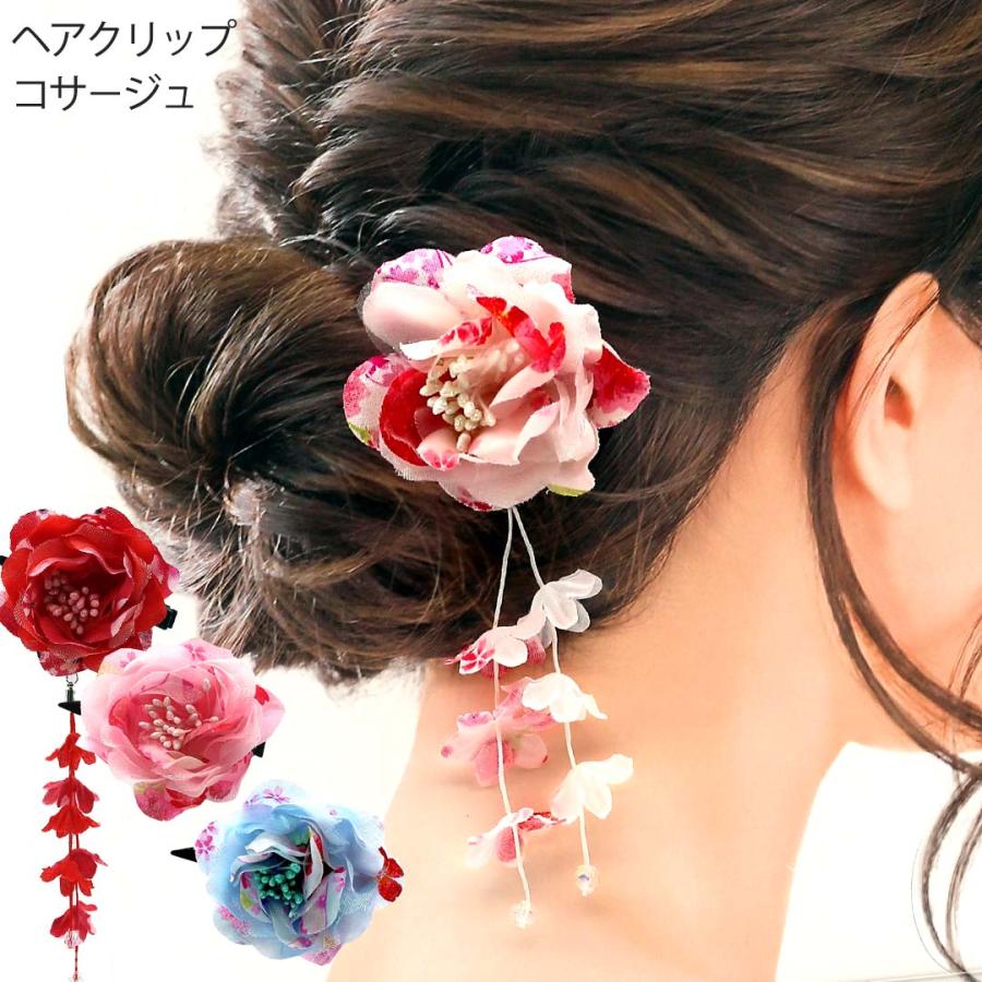 浴衣 髪飾り 子供 花 着物 アクセサリー クリップ ヘアアクセサリー 女の子 小学生 中学生 高校生 大人 おしゃれ かわいい ボブ 帯飾り ひなまつり 卒業式 コサ | ブランド登録なし