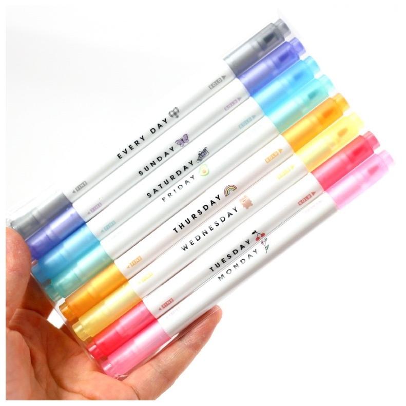 店内限界値引き中 セルフラッピング無料 カラーペン かわいい 女の子 ソフトカラーインク ツインペン 8本セット 高校生 文房具 子供 小学生 低学年 高学年 中学生 誕生日 プレゼント Discoversvg Com