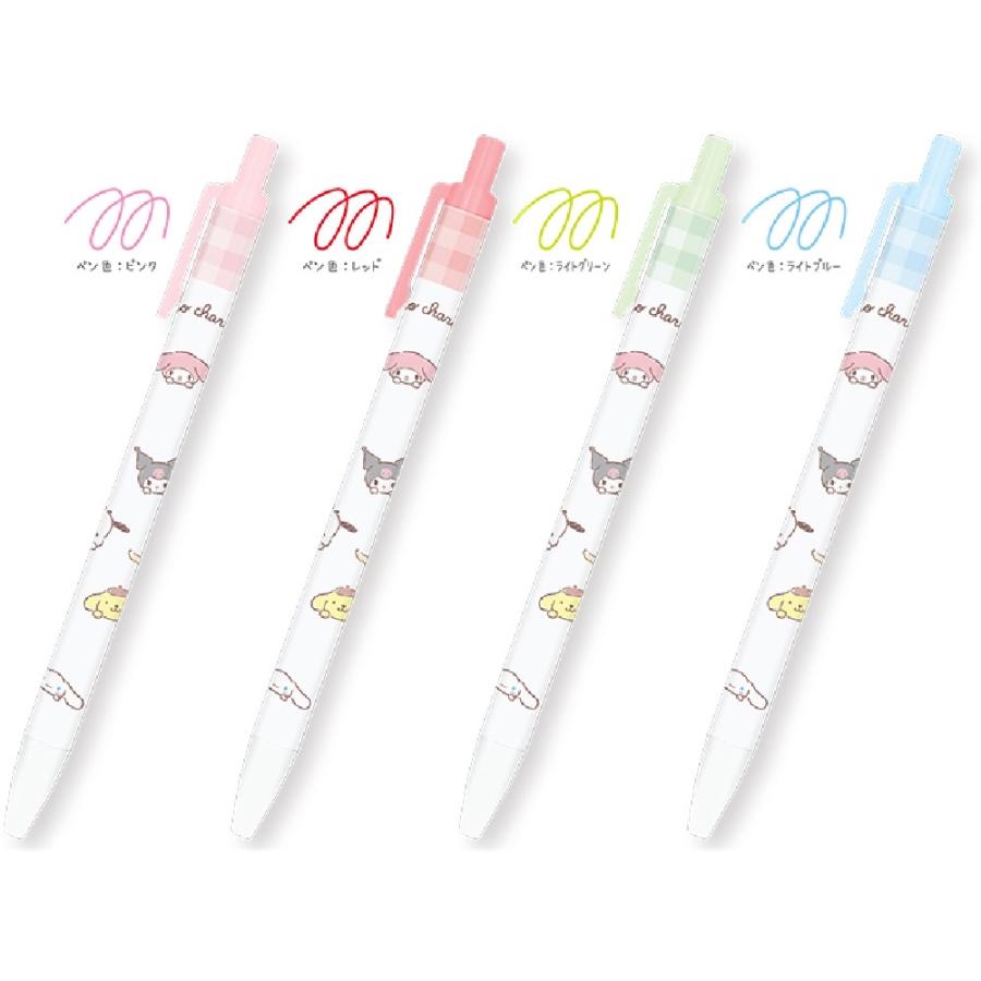 sanrio（サンリオ） カラーペン 小学生 女の子 ノックゲルペン 7本