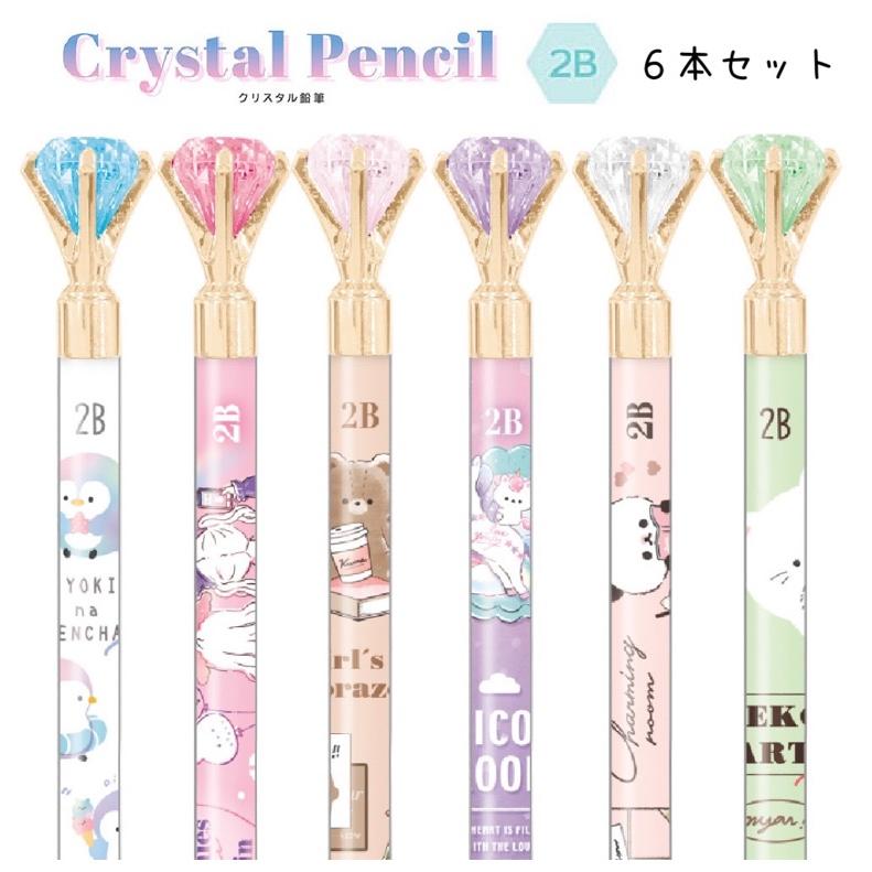 鉛筆 小学生 女の子 クリスタル鉛筆 2b 6本セット かわいい おしゃれ 文房具 えんぴつ 低学年 高学年 中学生 おしゃれ 子供 女子 ギフト 誕生日 プレゼント Jik330 ジュニア バッグの店 プリーズ 通販 Yahoo ショッピング