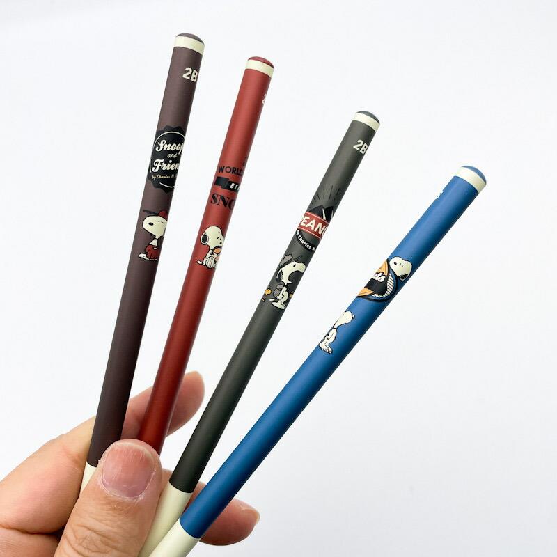 スヌーピー 鉛筆 ２Ｂ 小学生 男の子 男子 筆記用具 筆記具 文房具 文具 4本 セット ヴィンテージカラー かっこいい 新学期 新入学 | SNOOPY | 01