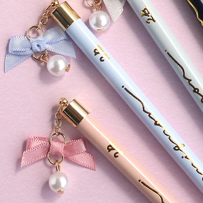 鉛筆 小学生 女の子 2B リボン 6本セット かわいい 文房具 鉛筆セット 文具セット えんぴつ 低学年 高学年 パール かわいい文房具 筆記具 子供 文具 女子 子供会 |  | 03