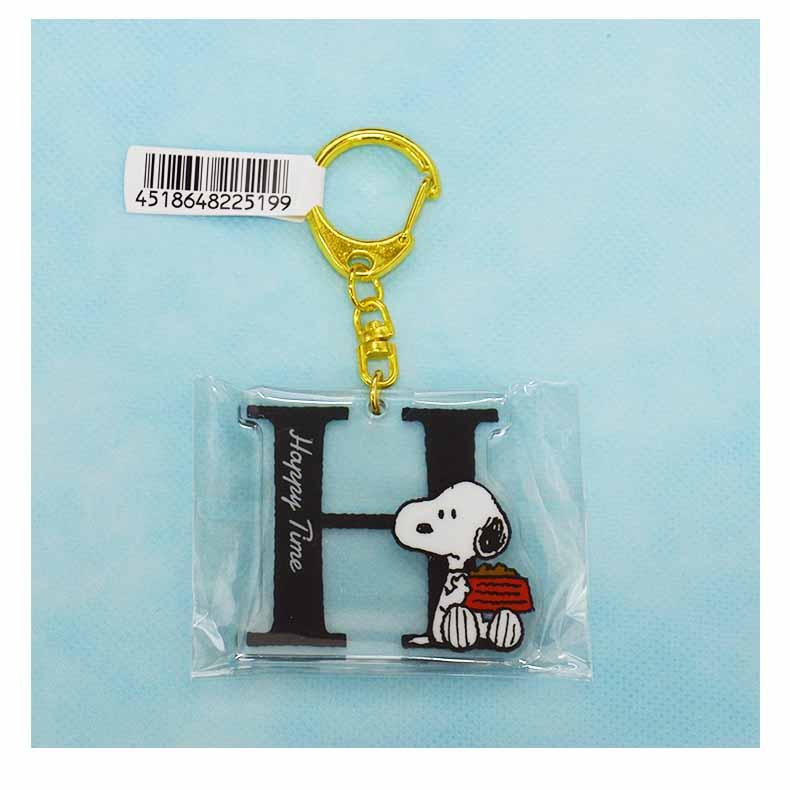 スヌーピー イニシャル キーホルダー グッズ　かわいい 女の子 男の子 アルファベット おしゃれ チャーム 可愛い 子供 子ども 小学生 中学生 高校生 女子 こども |  | 02