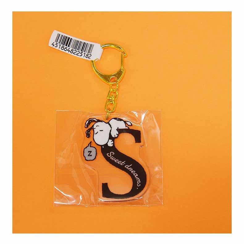 スヌーピー イニシャル キーホルダー グッズ　かわいい 女の子 男の子 アルファベット おしゃれ チャーム 可愛い 子供 子ども 小学生 中学生 高校生 女子 こども |  | 07