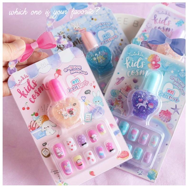 ネイル おしゃれ 女の子 トゥインクルキッズコスメ ネイルセット 水で落とせる 水性ネイル 爪にやさしい かわいい 女子 小学生 子供 人気 誕生日プレゼント Kez137 ジュニア バッグの店 プリーズ 通販 Yahoo ショッピング