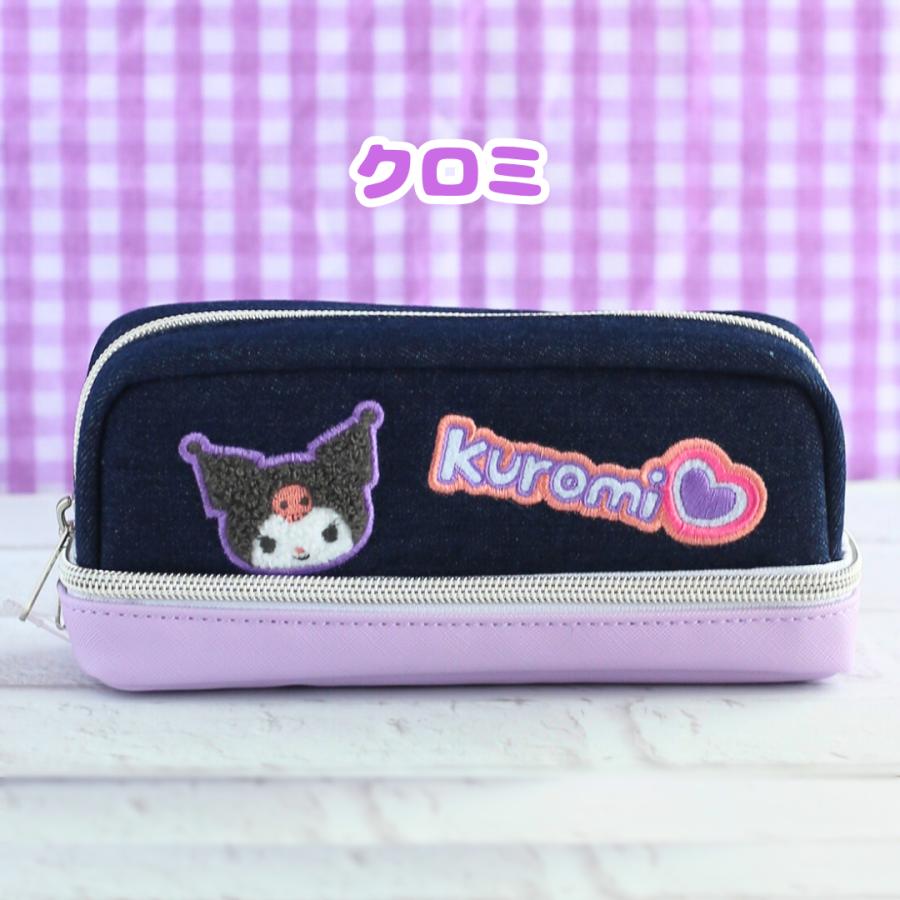 筆箱 サンリオ ハローキティ クロミ シナモロール スヌーピー デニム