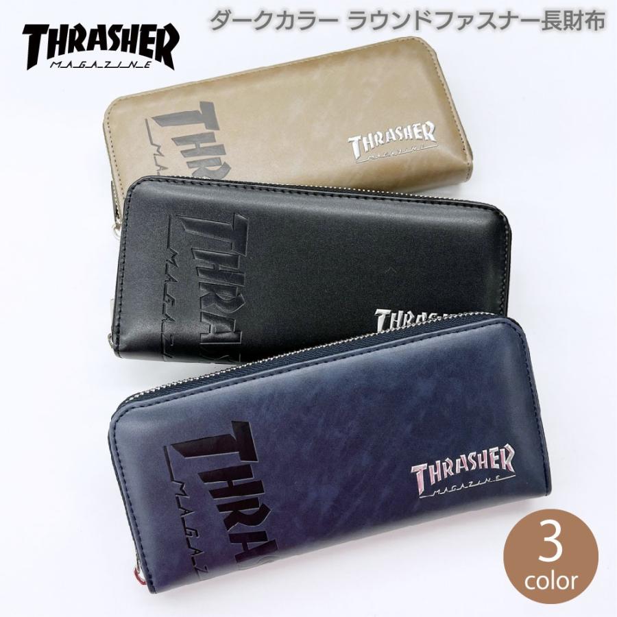 THRASHER スラッシャー 財布 メンズ 長財布 ラウンドファスナー