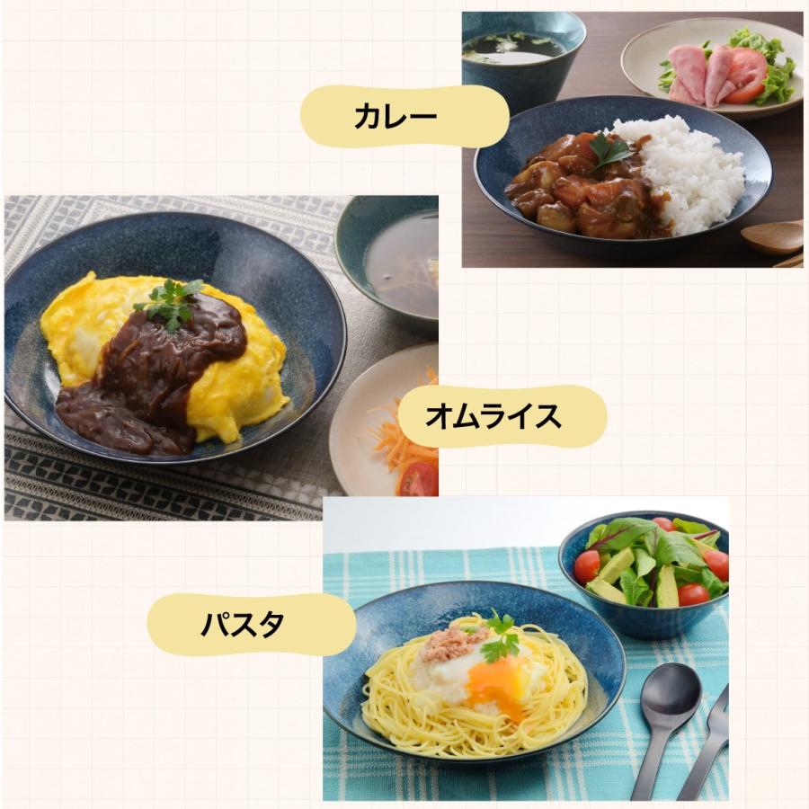 カレー皿 ナチュラルカラー カレー＆パスタ皿 3色組 食器 器 パスタ皿 スタッキング 電子レンジ対応 食洗機対応 日本製｜motteplus｜04