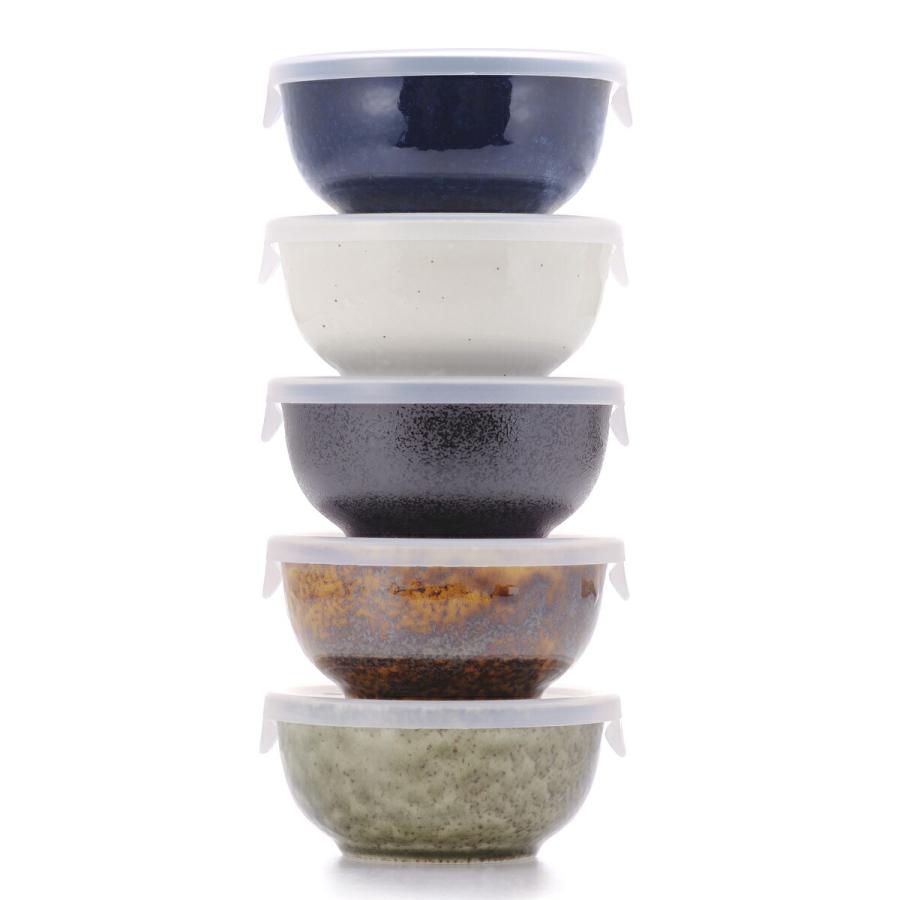 保存容器 作り置き 美濃焼 五彩いろどりパック小鉢 5色組 おしゃれ