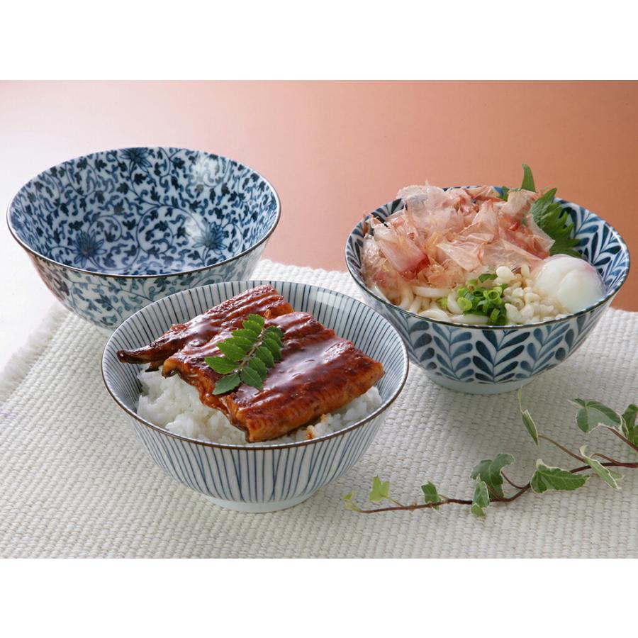 食器 器 皿 藍染 どんぶり 3柄組 丼ぶり 丼 どんぶり鉢 麺鉢 うどん鉢