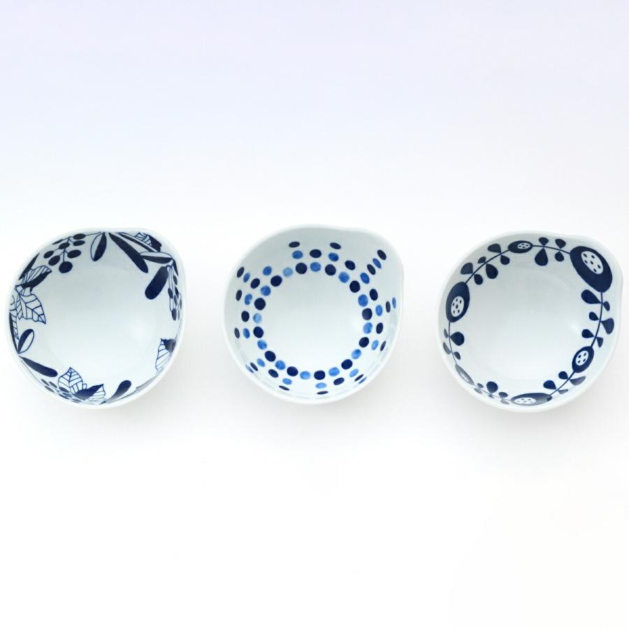 食器 おでん皿 ボウル とんすい 有田焼 持ち易い絵変りボウル 3柄組