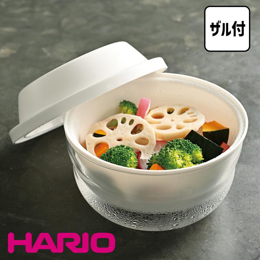 HARIO（ハリオ） 蒸し器 レンジ ガラスのレンジ蒸し器 耐熱ガラス
