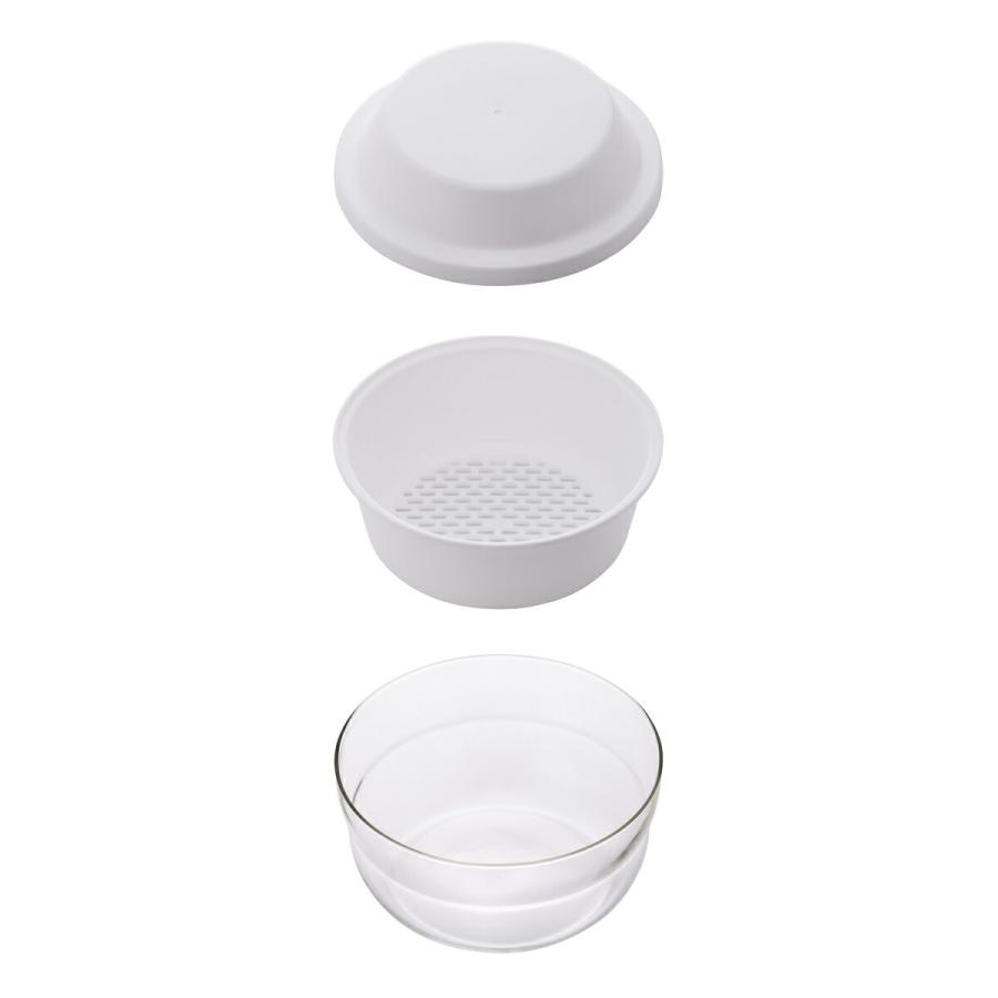 HARIO（ハリオ） 蒸し器 レンジ ガラスのレンジ蒸し器 耐熱ガラス