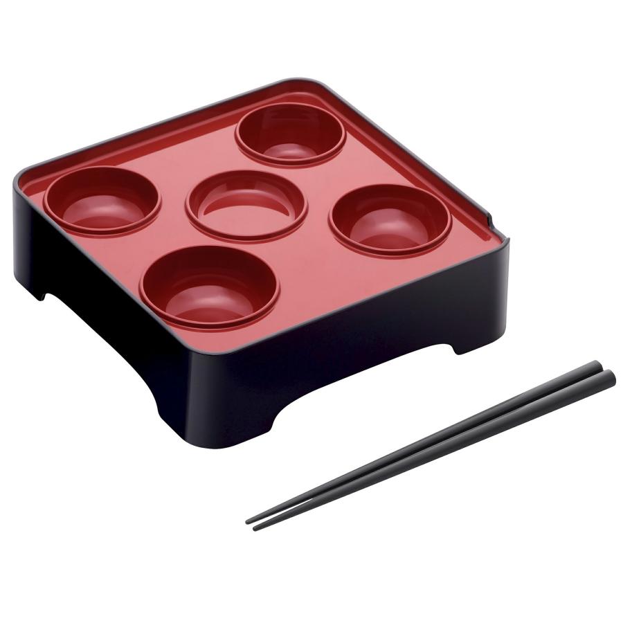 ありがとう御膳 黒 内朱 仏膳 セット お仏壇用 仏膳セット 供え物
