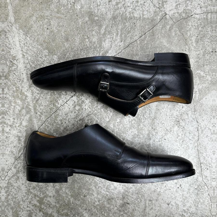 Zapatro ザパトロ ダブルモンクドレスシューズ 革靴 ブラック 25.5cm
