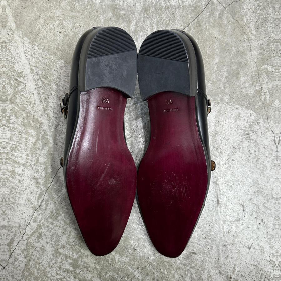 Zapatro ザパトロ ダブルモンクドレスシューズ 革靴 ブラック 25.5cm