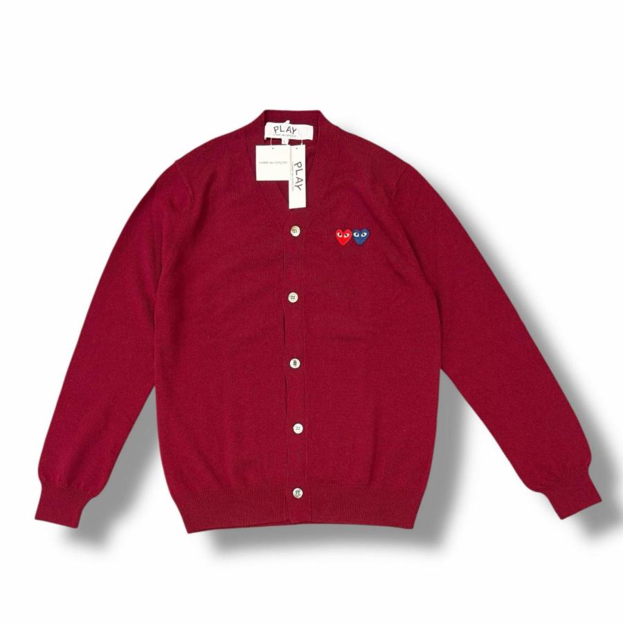 【値下げ】AD2024COMME des GARCONS フード付きカーディガン 未使用品 PLAY COMME des GARCONS プレイコムデギャルソン AD2024/9 V