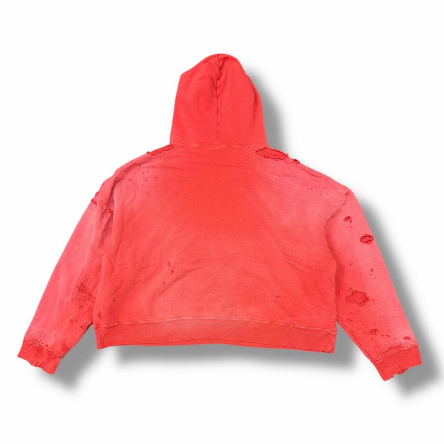レディメイド ダメージパーカー レッド READYMADE レディメイド DOUBLE FACE HOODIE ダブルフェイスフーディー