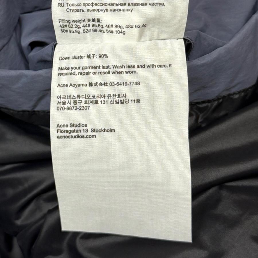 ACNE STUDIOS Down jacket ダウンジャケット アクネストゥディオズ FN-MN-OUTW001135 B90812 ネイビー系 50 （10146M） ACNE STUDIOS アクネストゥディオズ Down jacket ダウンジャケット FN