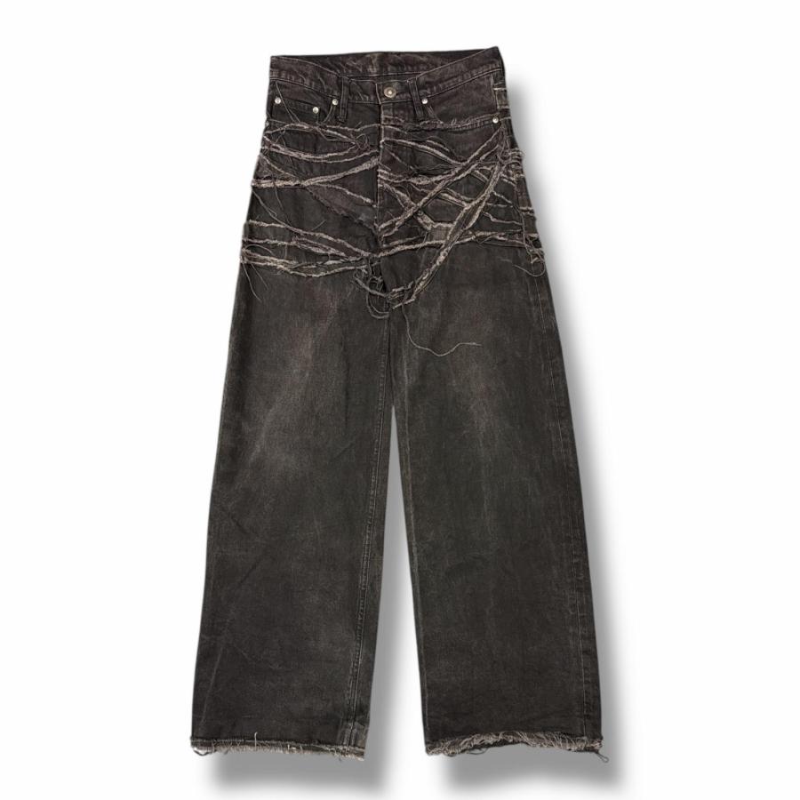 Paradoxe パラドックス Damage Wide DenimPants ダメージワイドデニム