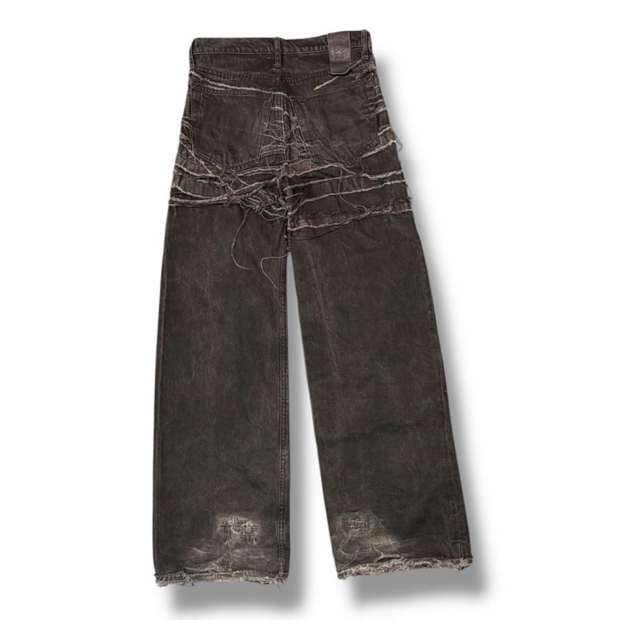 【超特大】アイスバーグ　ビンテージダメージワイドデニム　グランジ　ＸＸＸＬ Paradoxe パラドックス Damage Wide DenimPants ダメージワイドデニム