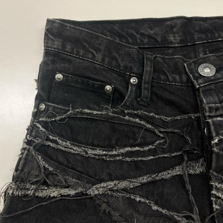 Paradoxe パラドックス Damage Wide DenimPants ダメージワイドデニム