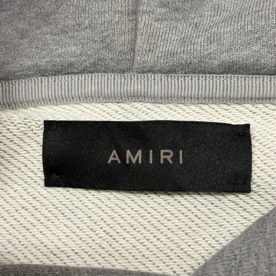 AMIRI アミリ MA SHOTGUN EMBROIDERED HOODIE ロゴ刺繍ダメージ
