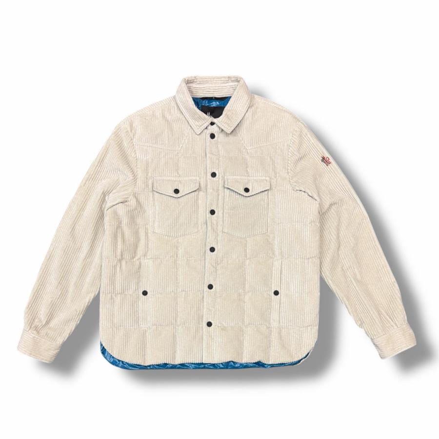 国内正規 MONCLER GRENOBLE GELT コーデュロイダウンシャツジャケット モンクレールグルノーブル F20971B51900 54AL0 オフホワイト 6 （10340M） MONCLER GRENOBLE モンクレールグルノーブル GELT コーデュロイダウン
