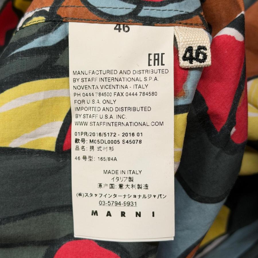 国内正規 MARNI 16SS FLOWER PRINT SHIRTS フラワープリントシャツ 長袖シャツ マルニ M05DL0005 S45078 マルチカラー 46 （10489M） MARNI（マルニ） 16SS FLOWER PRINT SHIRTS フラワープリントシャツ