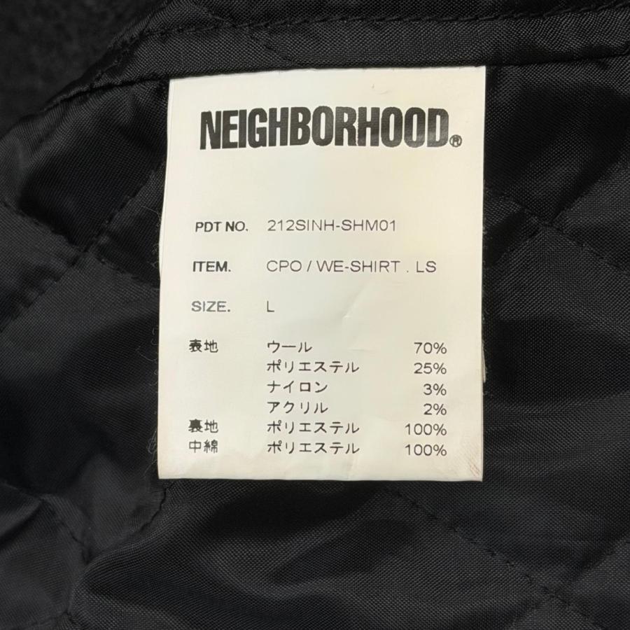 12月限定【NEIGHBORHOOD（ネイバーフッド）】CPOジャケット 黒 L NEIGHBORHOOD（ネイバーフッド） 21AW CPO / WE-SHIRT . LS ウールCPO