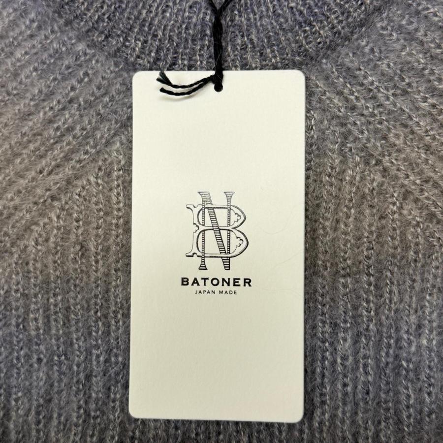 未使用品 BATONER バトナー 25AW MOHAIR KASURI DYE SIGNATURE CREW 