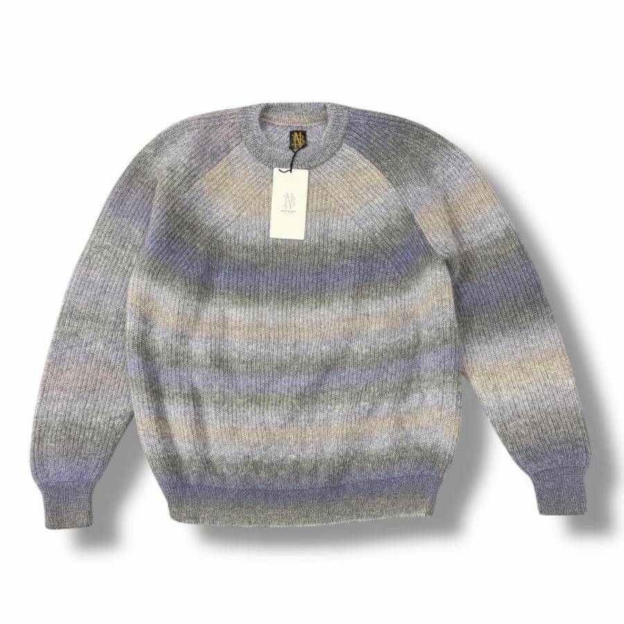 未使用品 BATONER バトナー 25AW MOHAIR KASURI DYE SIGNATURE CREW 