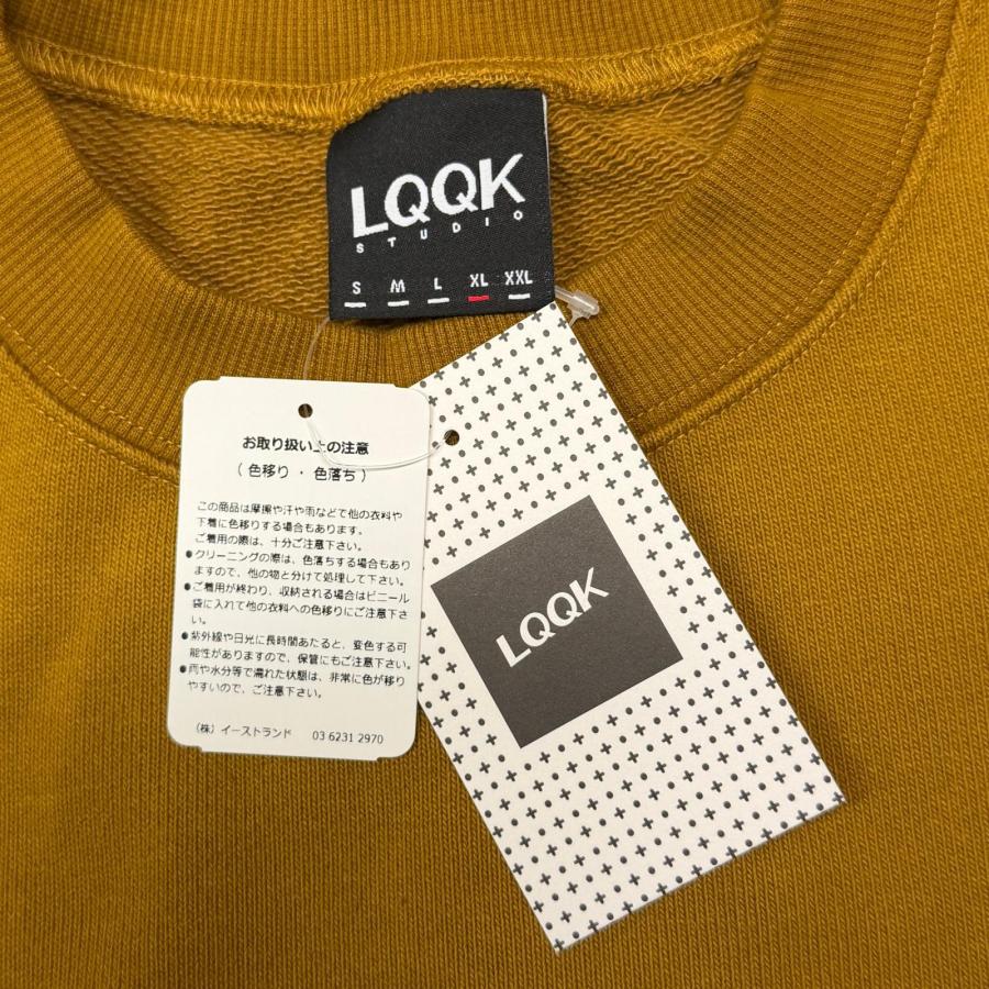 未使用品 LQQK Studio ルックスタジオ 25AW BUS SEAT SWEAT CREWNECK クルーネックスウェット トレーナー LQA25SW09 ベージュ XL 10730M_2