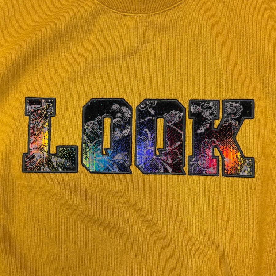 未使用品 LQQK Studio ルックスタジオ 25AW BUS SEAT SWEAT CREWNECK クルーネックスウェット トレーナー LQA25SW09 ベージュ XL 10730M_3