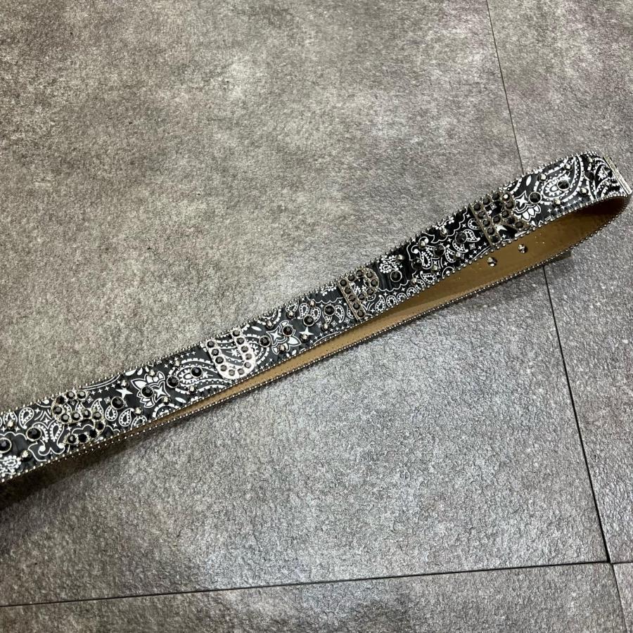 未使用品 Supreme シュプリーム 26SS ×B.B.SIMON Bandana Belt ビービーサイモン バンダナベルト スタッズ ブラック L 10791M_6